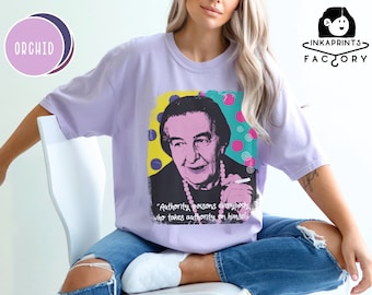 Golda Meir New Distressed Design Comfort Colors Golda Meir Quotes Shirt Retro Pop Art Shirt Modern Art Shirt Aesthetic Tshirt Gift for Her