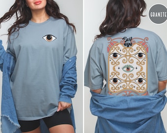 Camisa Evil Eye Camiseta Evil Eye Camiseta Comfort Colors Camiseta Evil Eye Camiseta Tercer Ojo Camisa Linda Estética Camisa Espiritualizada Hamsa Evil Eye Regalo