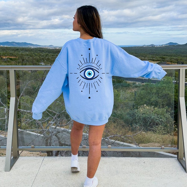 Evil Eye Sweats, Evil Eye Crewneck, Third Eye Hoodie, Hamsa Sweatshirt, Evil Eye Sweatshirt Plus Size, Universe Sweatshirt, Magic Sweat