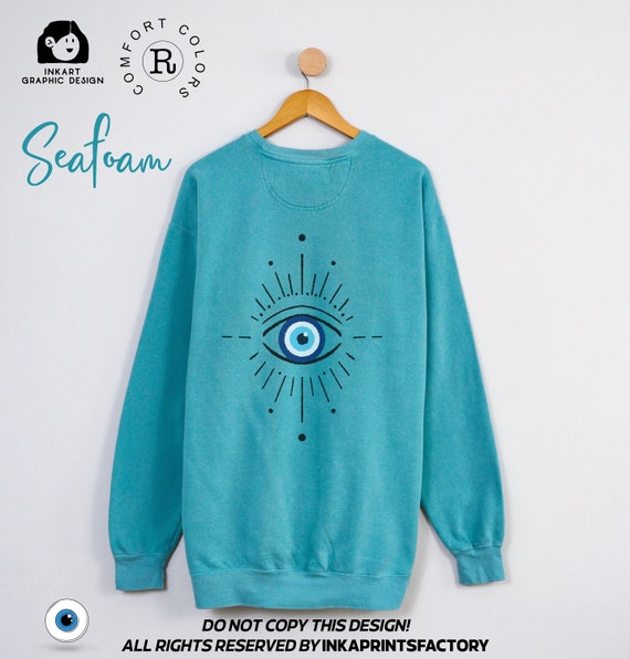Evil Eye Comfort Color Sweat Shirts Comfort Color Sweat Trendy