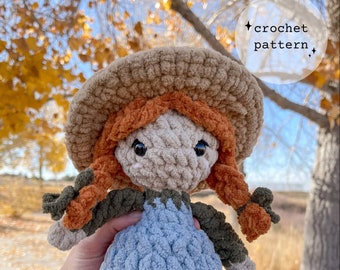 Kindred Spirits Mini Anne Doll | Crochet Lovey Doll | Easy Crochet Pattern | Dreamer Girl Crochet Pattern | Vintage Doll Crochet Pattern