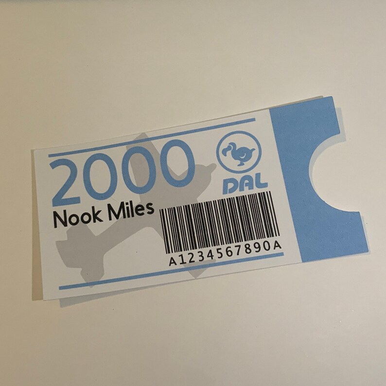 Nook Mile Tickets 12 Pack ACNH Animal Crossing | Etsy