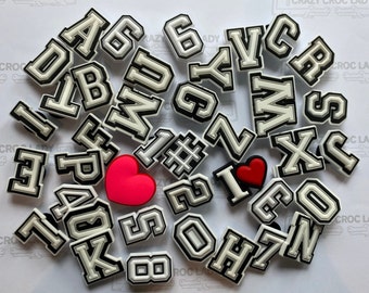 Croc Charm Letter Initial A-Z  0-9 Letters Numbers Jibbit