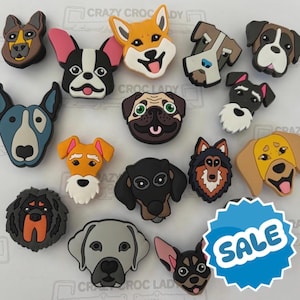 Clog Shoe Charm Dog Breeds Jibbit Corgy French Bulldog Pug Jibbit Jibbits