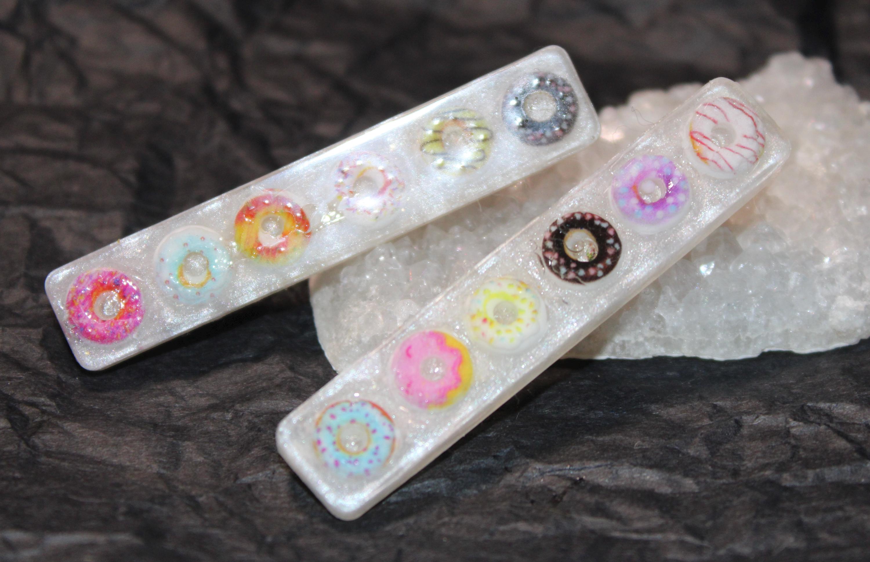 Foodie Donut/Doughnut/Chocolate/Sweets/Boba Hair Clips - Pair