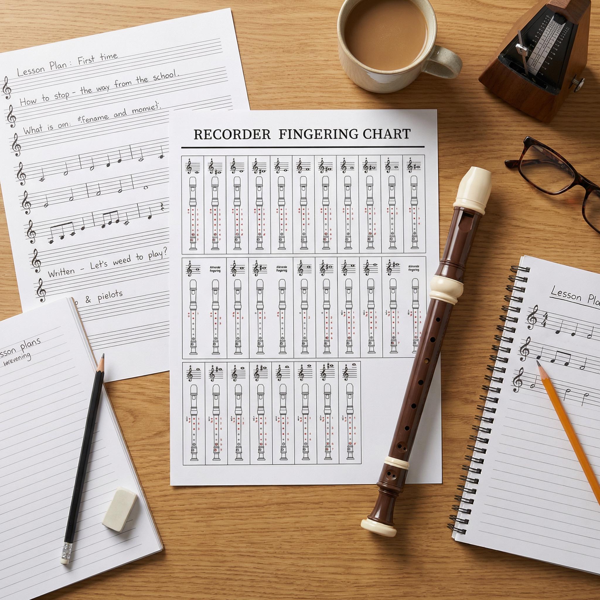 Recorder Fingering Chart for Kids | Beginner Music Classroom Poster ...