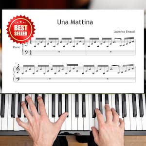 Una Mattina by Ludovico Einaudi - Easy Piano Sheet with Note Names, Color Notes, MP3 & Video Tutorial