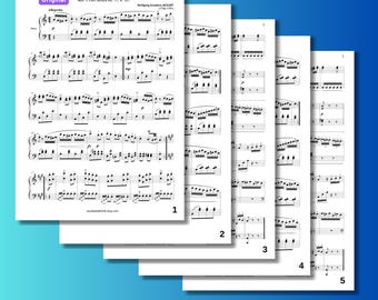 Alla Turca (Turkish March) by Mozart - Grade 6 - Advanced Piano Sheet Music with Fingerings