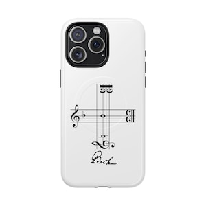 Musical Note Magnetic Phone Case, Durable Music Lover Gift, Bach Music Themed Phone Cover, Perfect for Music Teachers, Creative Phone