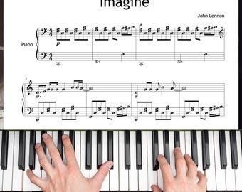 ジョン・レノンの「イマジン」 - デジタル楽譜、ピアノ、歌詞、コード