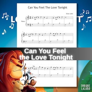 Can You Feel the Love Tonight – from The Lion King | Easy Piano Sheet Music (Grade 2–3)