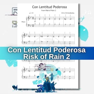 Con Lentitud Poderosa - Game Piano Sheet Music for Beginners - Note Names, Colored Notes, MP3, Video Tutorial