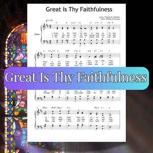 Groß ist deine Treue - Original Klaviernoten PDF | Heilige Hymne für Anbetung, kirchliche Aufführung & Musikerziehung