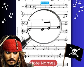 Pirates of the Caribbean Easy Piano Sheet Music - Grade 0 Beginner