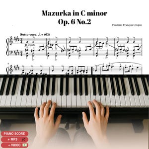 Mazurka in C Minor, Op. 6 No. 2 – Chopin | Original Piano Sheet Music PDF (Grade 6–7) + Finger Numbers