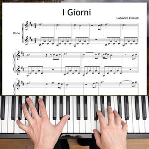 I Giorni by Ludovico Einaudi - Easy Piano Version – Grade 4 Sheet