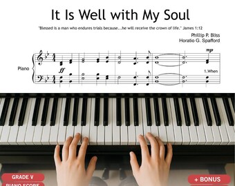 It Is Well with My Soul - Bliss & Spafford Hymn - Partition choeur SATB et piano PDF vidéo