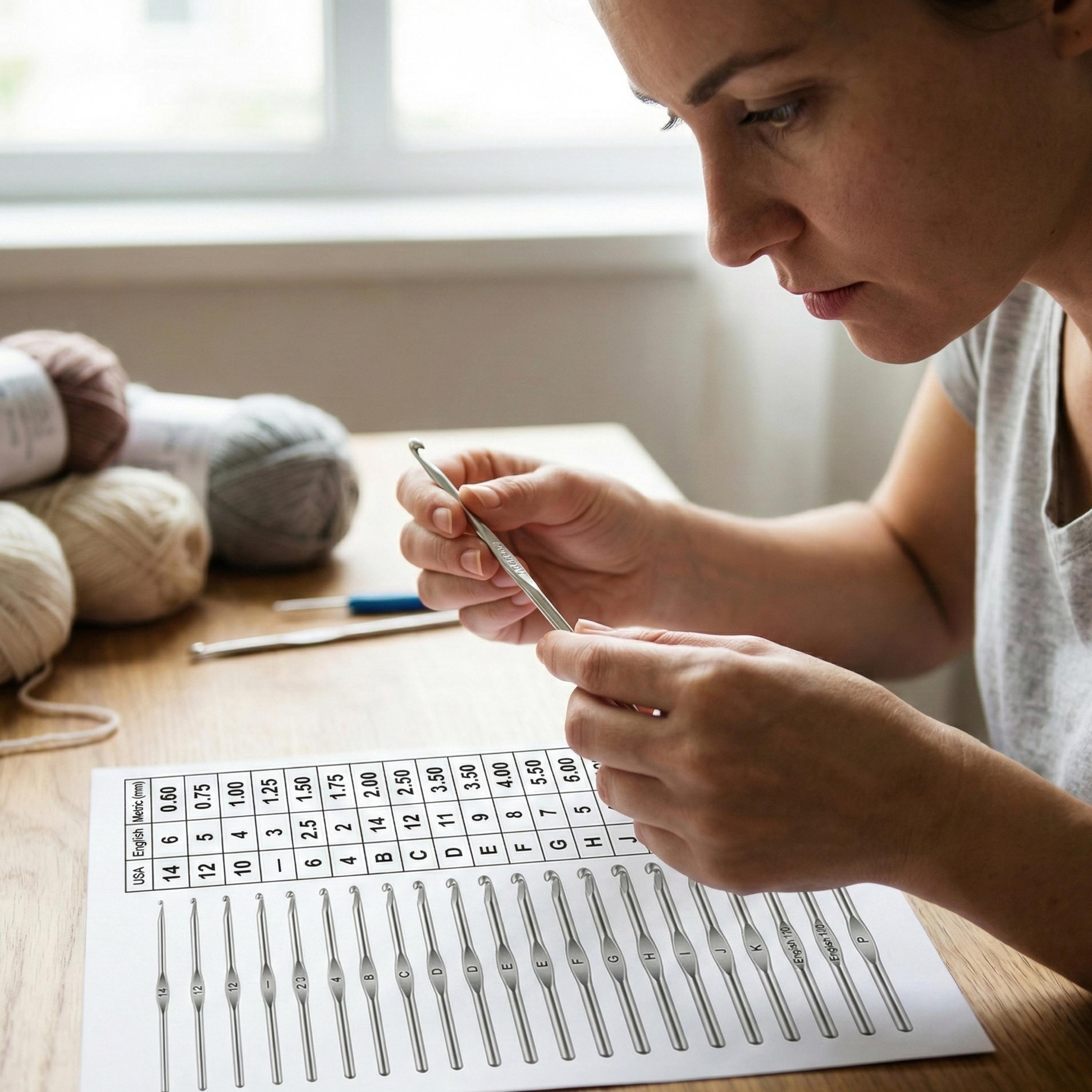 Crochet Hook Size Conversion Chart – US UK and Metric Guide | Printable ...