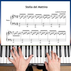 Stella del Mattino - Einaudi Piano Sheet Music, Note Names, Colored PDF