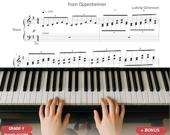 Oppenheimer: Can You Hear the Music - Piano Sheet Music (Grade 5-6 PDF)