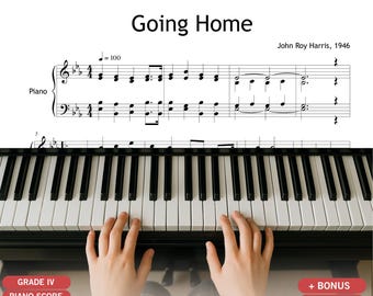 Going Home – John Roy Harris 1946 Hymn - SATB Choir & Piano Sheet Music pdf