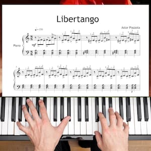 Libertango by Astor Piazzolla – Simplified Piano Sheet Music – Grade 5 – PDF
