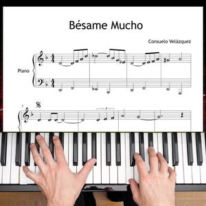 Besame Mucho – Grade 2–3 Piano Sheet Music PDF, Romantic Latin Ballad Arrangement