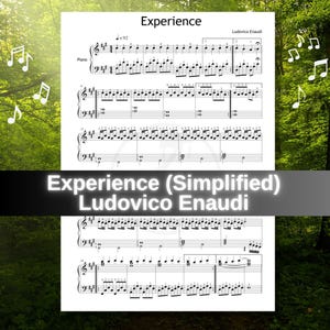 Experience - Simplified Piano Solo by Ludovico Einaudi (Easy PDF with Finger Numbers, Note Names, Color Notes)