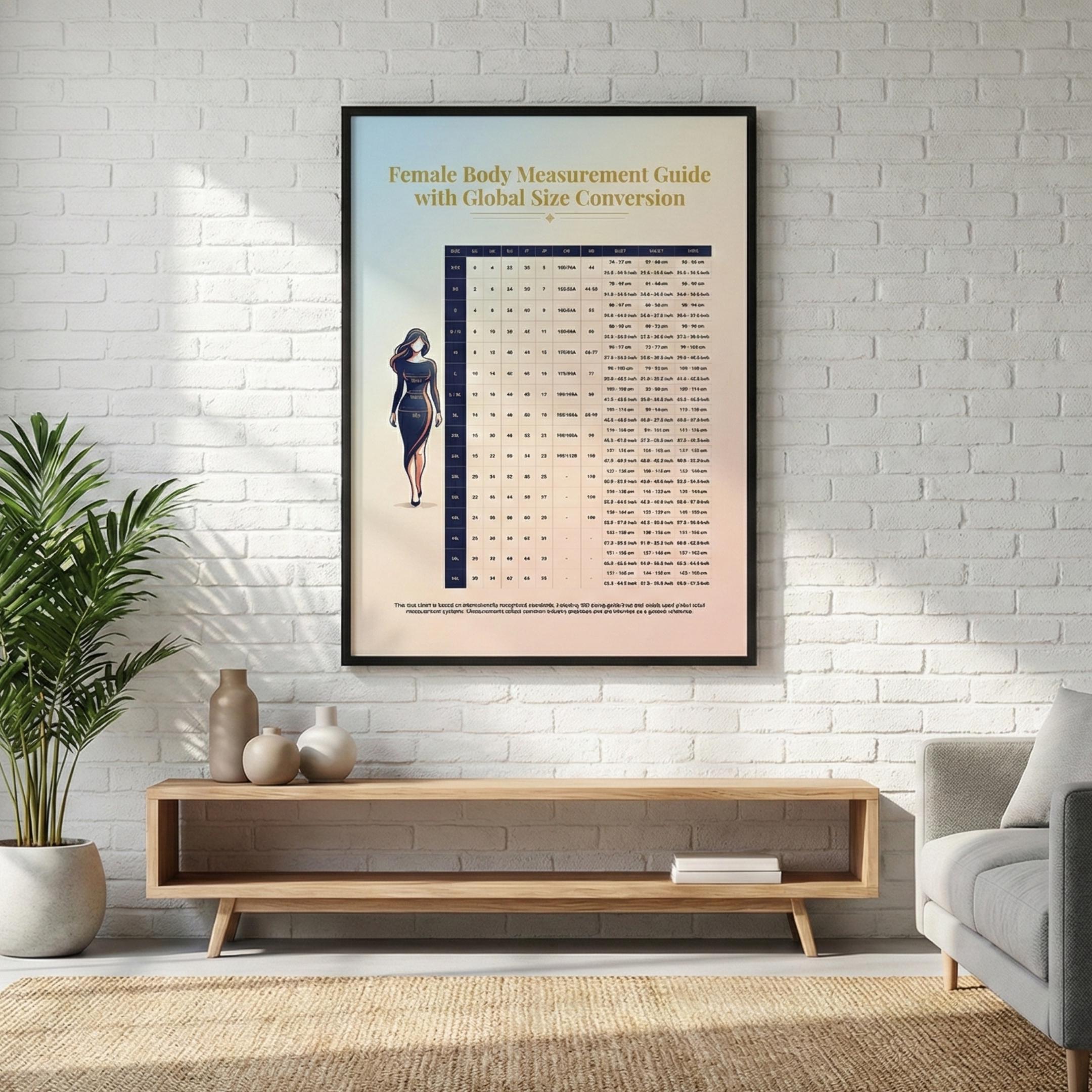 Female Body Measurement Guide With Global Size Conversion – Women’s ...