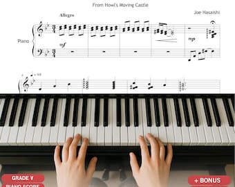 Merry-Go-Round of Life Piano Sheet Music: Howl's Moving Castle (Grade 5 PDF Download)