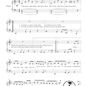 KPOP Demon Hunters Piano Collection by HUNTR-X downloadable and simplified piano sheet music PDF for Grade 2 learners. Includes easy piano versions of Soda Pop, Golden, Your Idol, Takedown, How It’s Done, What It Sounds Like, and Free. Printable PDF, color-coded notes, note-name editions, MP3 reference tracks, and tablet-friendly files. Perfect for students, teachers, and K-Pop fans seeking cinematic, fun, and professional easy piano sheet music downloads.