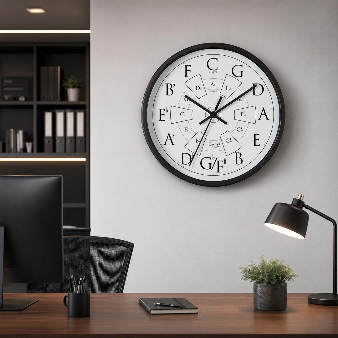 Musical Note Wall Clock - Perfect for Musicians, Music Teachers and ...