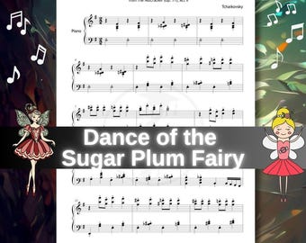 La danse de la fée dragée – Partition pour piano, 5e année PDF | Tchaïkovski | Score clair + MP3 + vidéo | Le ballet Casse-Noisette