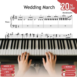 Wedding March – Mendelssohn | Easy Piano Sheet Music – Grade 4 PDF