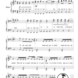 KPOP Demon Hunters Piano Collection by HUNTR-X downloadable and simplified piano sheet music PDF for Grade 2 learners. Includes easy piano versions of Soda Pop, Golden, Your Idol, Takedown, How It’s Done, What It Sounds Like, and Free. Printable PDF, color-coded notes, note-name editions, MP3 reference tracks, and tablet-friendly files. Perfect for students, teachers, and K-Pop fans seeking cinematic, fun, and professional easy piano sheet music downloads.