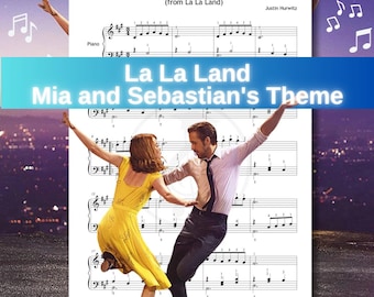 La La Land - Tema de Mia y Sebastian / Partitura de piano imprimible en PDF / Arreglo solista intermedio / Partitura de película moderna para piano