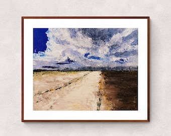 Stormy Beach original art print