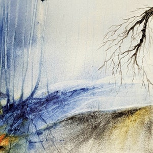 Original Art, Abstract Art, Original Painting, Watercolor Painting, Atmospheric Art, Abstract, Original Artwork, Wall Art, Moonlight Shadows