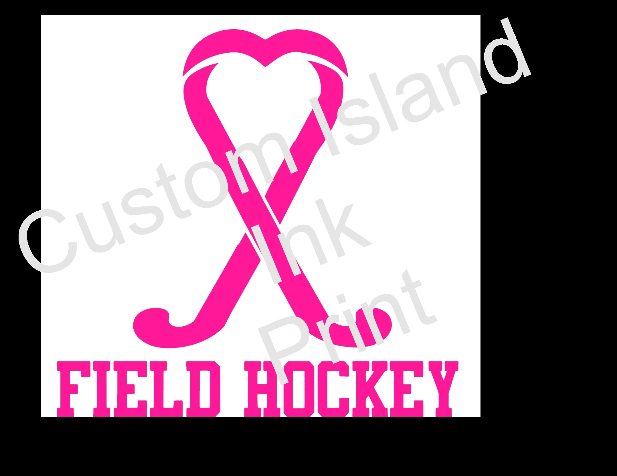 Field Hockey for Girls Breast Cancer Awareness Ribbon Poster