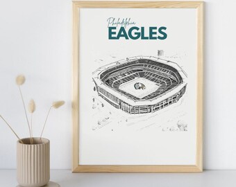 Vintage Philadelphia Eagles NFL Poster