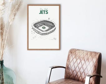 Archivo digital del póster vintage de los New York Jets