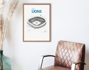Digitaal posterbestand Detroit Lions