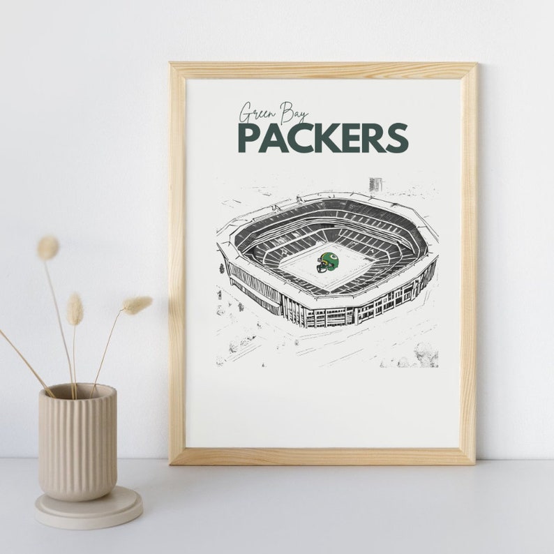 Vintage Green Bay NFL Packers NFL Poster - Etsy