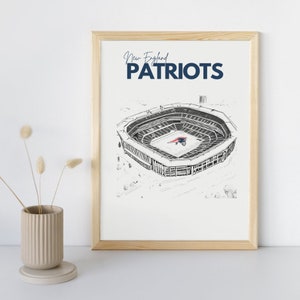 Vintage New England NFL Patriots NFL Poster