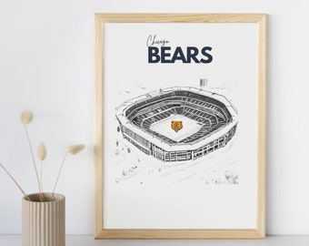 Vintage Chicago Bears NFL Poster