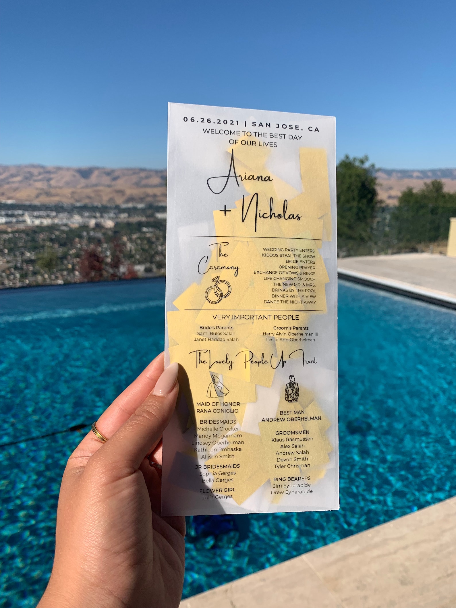 Customized Vellum Ceremony Program Template INSTANT DOWNLOAD Etsy