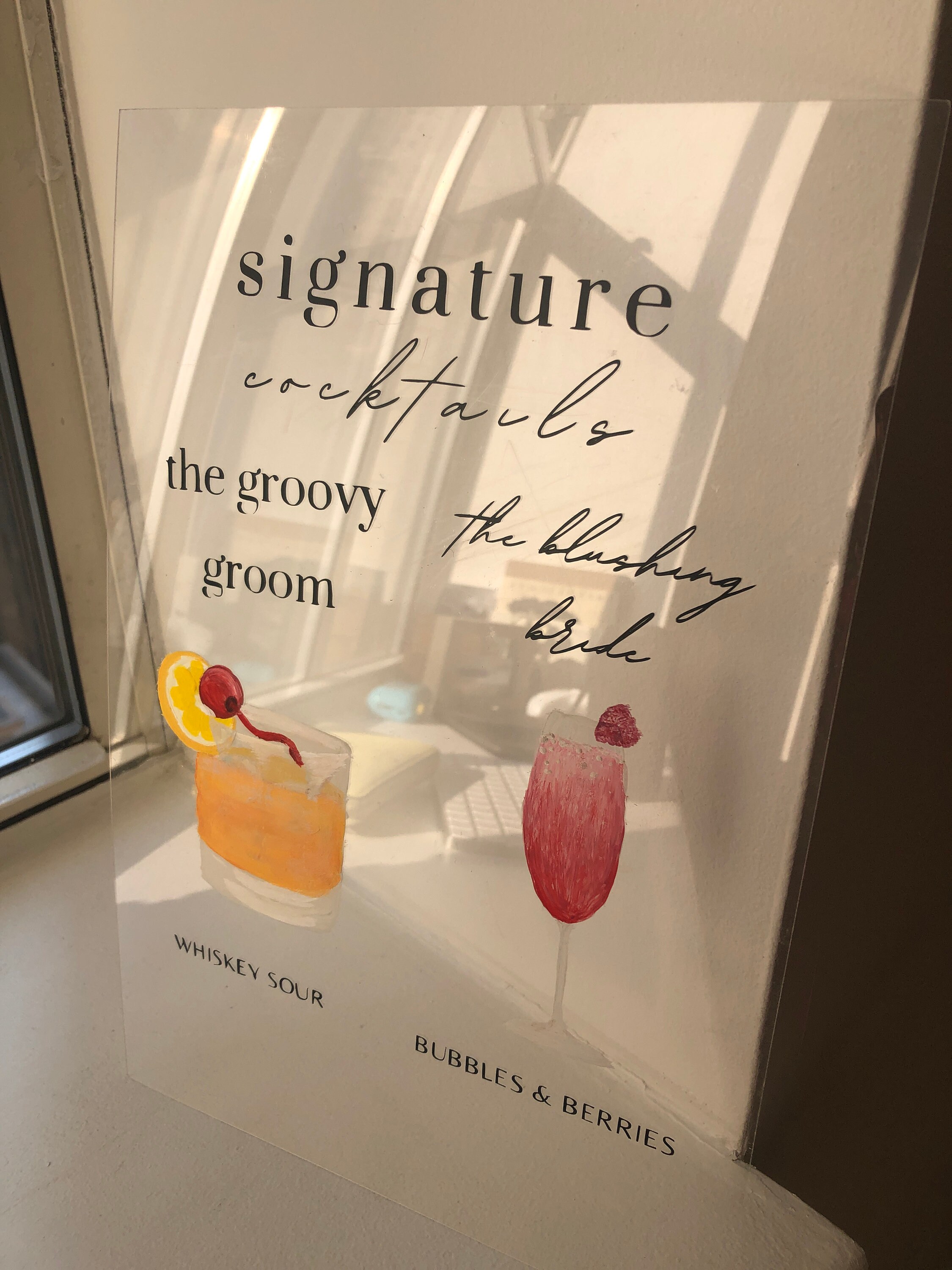 Custom Cocktail Hour Menu Sign Etsy