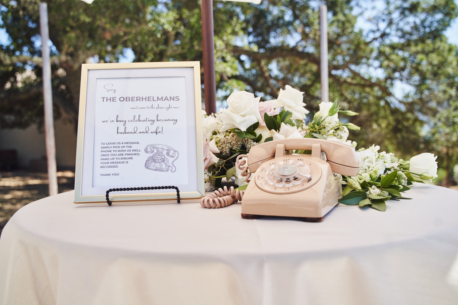 Rotary Phone Guestbook Signage Customizable Canva Template Instant
