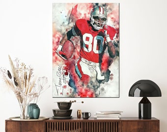 Legend Jerry Rice Art, Jerry Rice Paint, Jerry Rice Wall Art, American Football Art, Jerry Rice Poster, Football Wall Art, Sport Wall Decor