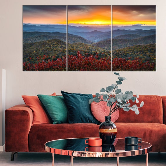 Great Smoky Mountains Art Spring Landscape Canvas National | Etsy